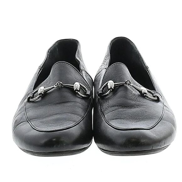 Black Silver Loafers Flats Size 39 - Picture 3 of 7